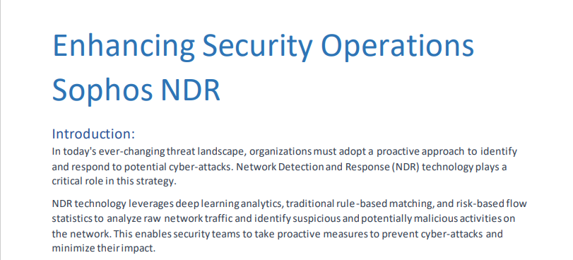 White Paper: NDR Explained