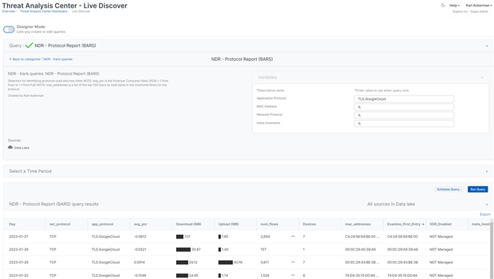 New NDR activity and anomaly reports