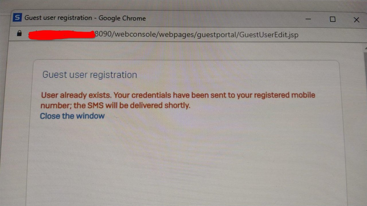 Registration page says user exists but web console guest list is empty