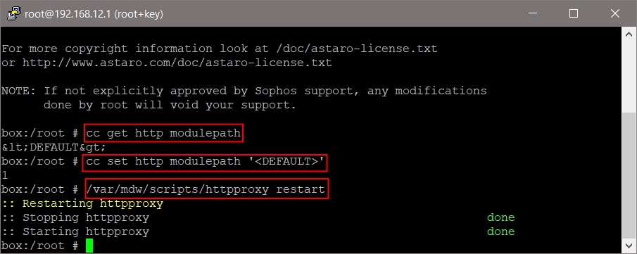WebFilter Commands
