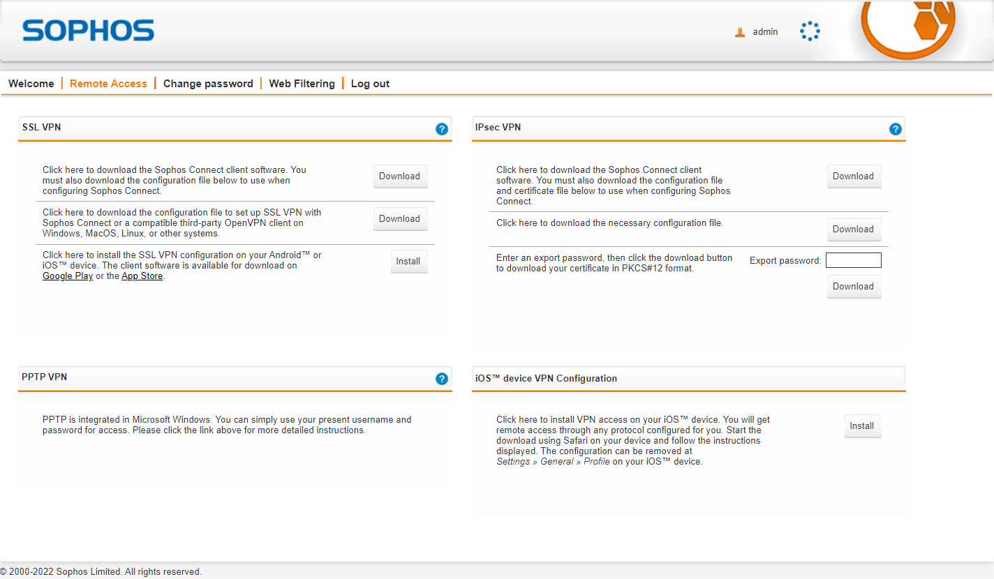 Screenshot of updated user portal