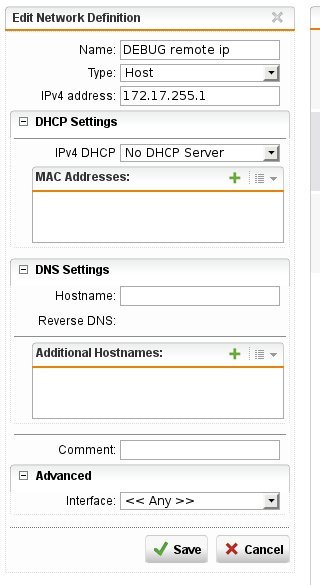 Workstation network object