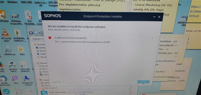 invalid command line parameter