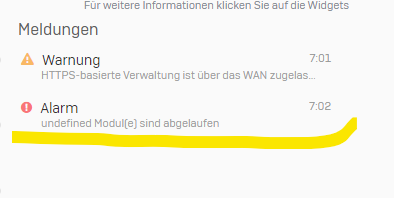 Alarm undefined Module